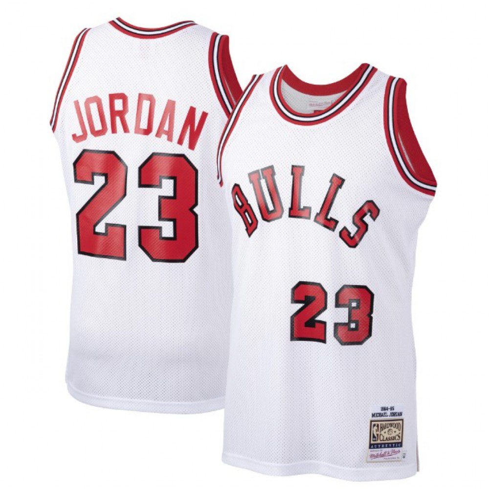 Men's Chicago Bulls Michael Jordan #23 Throwback White 1984-85 Hardwood Classics Player Jersey-Pro Kit Vault | Brand New 26/27 Sports Jerseys